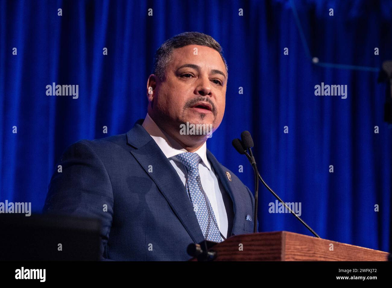 New York, USA. 31st Jan, 2024. Police Commissioner Edward Caban