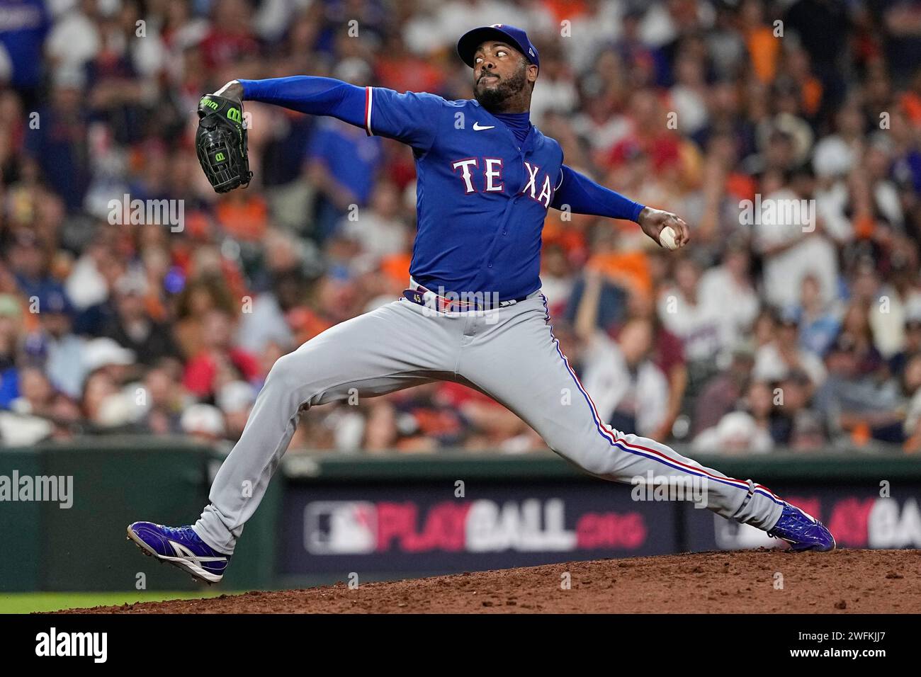 FILE - Texas Rangers relief pitcher Aroldis Chapman throws during the ...