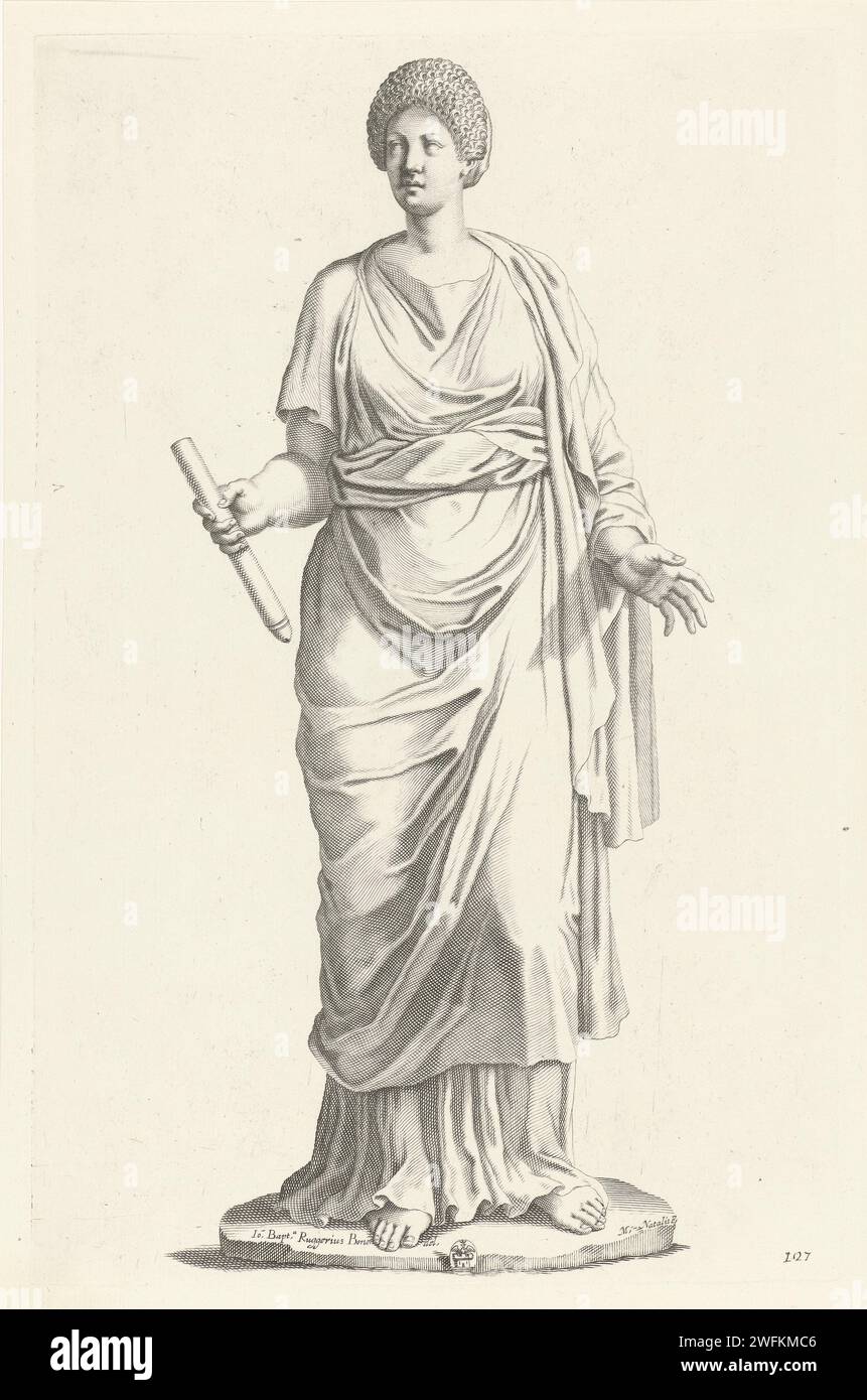 Statue of a woman with staff, Michel Natalis, After Giovanni Battista ...