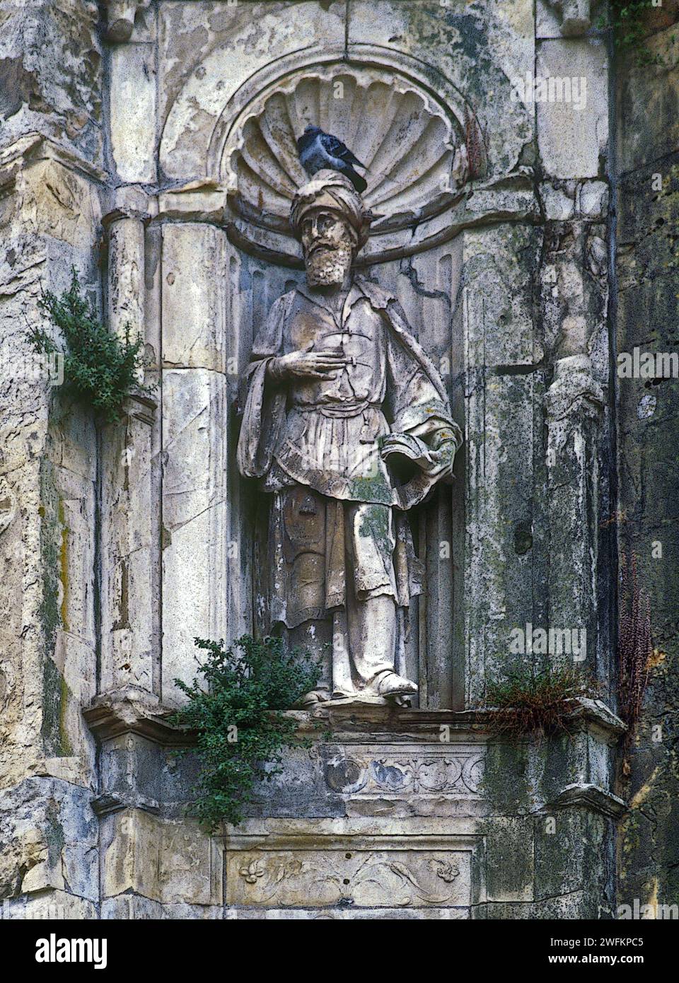 Old Cathedral of Coimbra.Porta Especiosa (detail).  (Portuguese: Sé Velha de Coimbra) (1985) Stock Photo