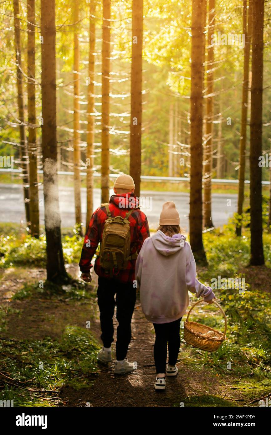 Man woman female couple walking hiking hi-res stock photography and ...