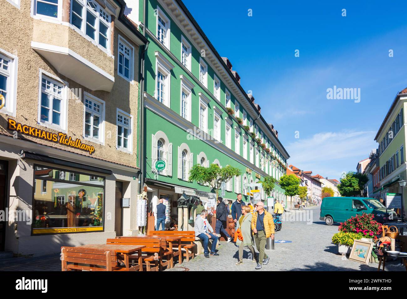 Murnau am Staffelsee: brewery Brauhaus Griesbräu, Old Town in Oberbayern, Pfaffenwinkel, Upper Bavaria, Bayern, Bavaria, Germany Stock Photo