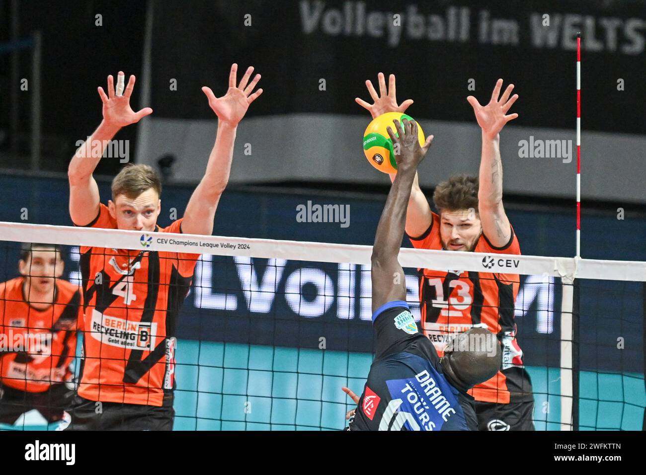 Berlin, Deutschland 31. Januar 2024: CL Volleyball - 2023/2024 - Berlin ...