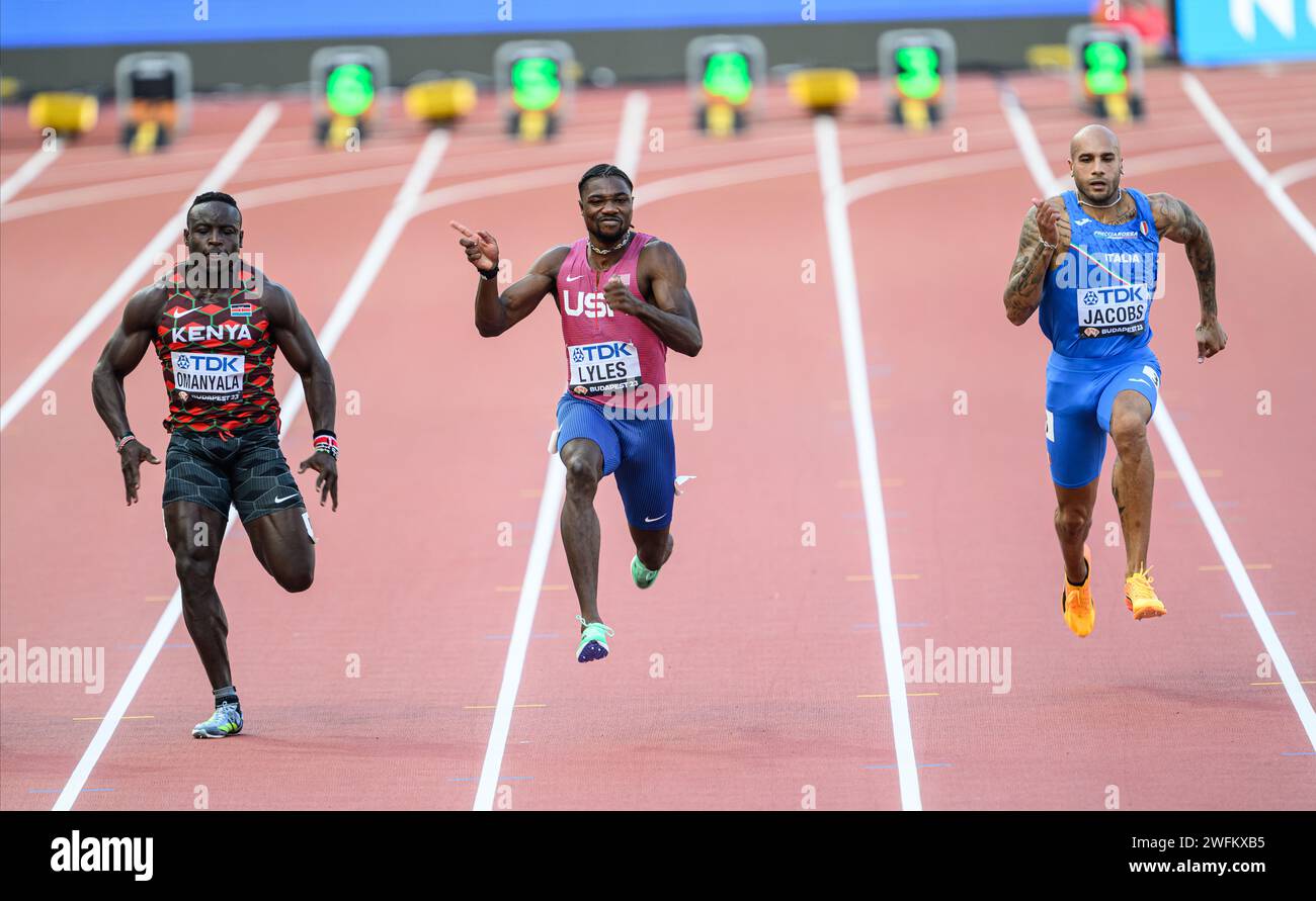 Noah LYLES participating in the 100 meters at the World Athletics ...