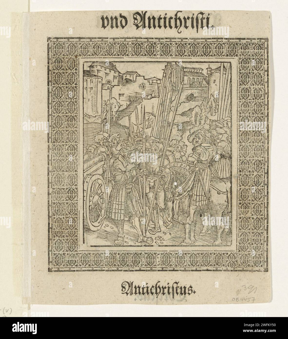 Pope commands an army, Lucas Cranach (I), 1521 1522 print The pope