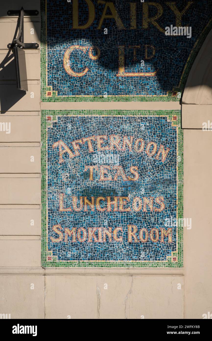 The historic Express Dairy tea room mosaic the tea room is now a