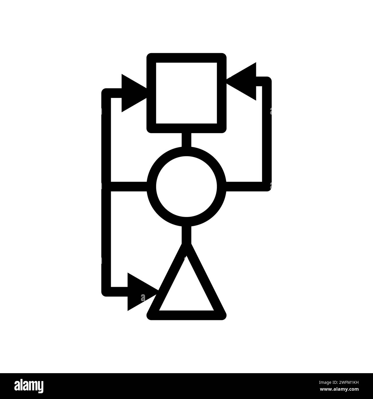 Vector black line icon sequence of program code isolated on white ... image.