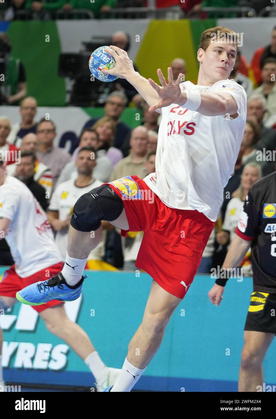 during the Men's EHF Euro 2024, Semi Finals handball match between ...