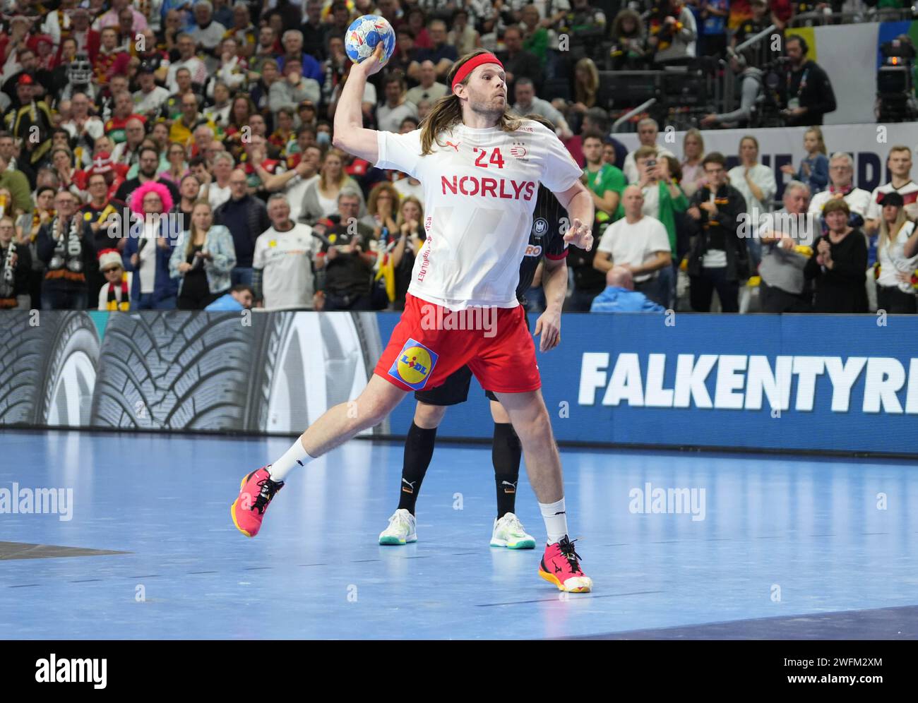 during the Men's EHF Euro 2024, Semi Finals handball match between ...
