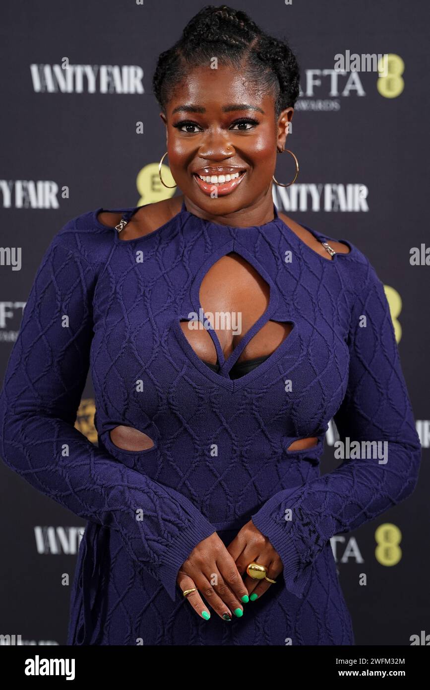 Clara Amfo attends the Vanity Fair EE Rising Star Party for the BAFTA ...