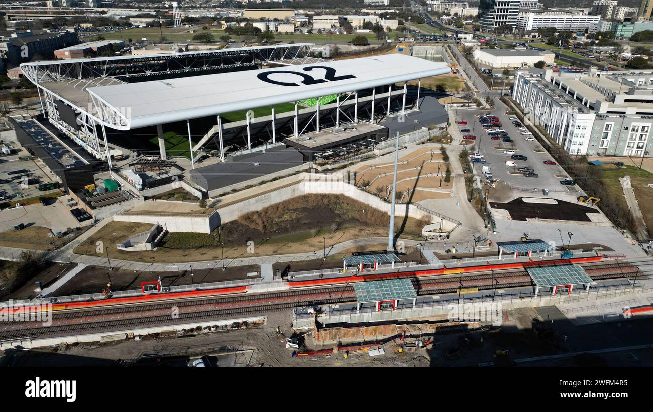 Austin Texas USA 31st Jan 2024 Construction On CapMetro s McKalla austin-texas-usa-31st-jan-2024-construction-on-capmetro-s-mckalla
