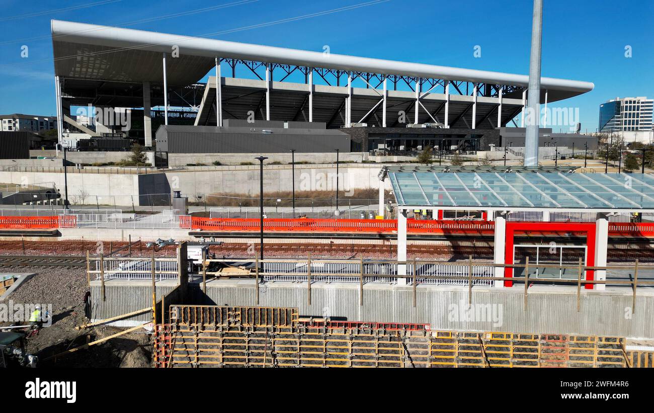 Austin Texas USA 31st Jan 2024 Construction On CapMetro s McKalla austin-texas-usa-31st-jan-2024-construction-on-capmetro-s-mckalla