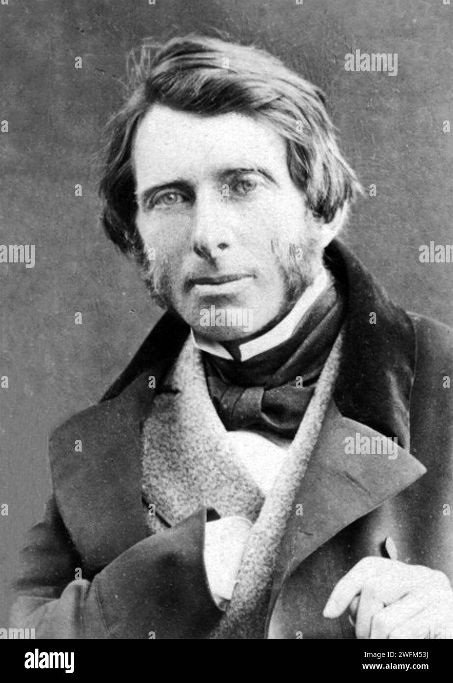 JOHN RUSKIN (1819-1900) English art critic, philosopher and writer in 1863 Stock Photo
