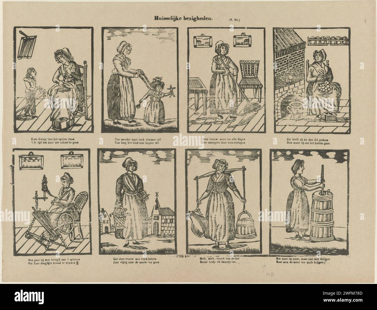 domestic-activities-1856-1900-print-leaf-with-8-performances-of