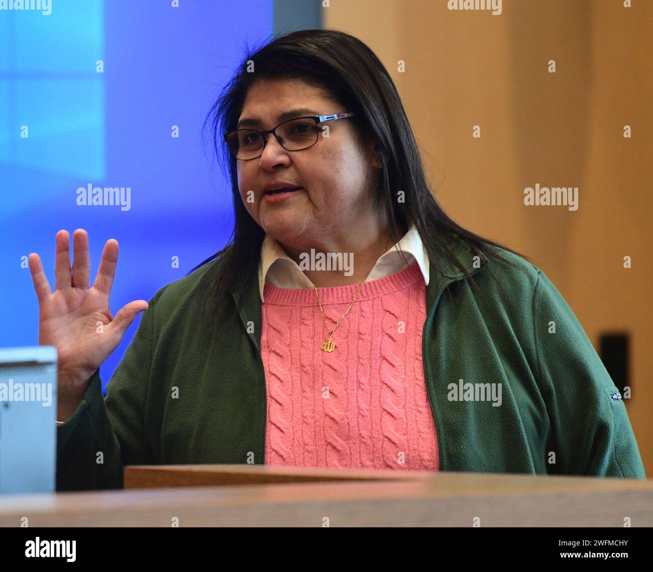 Mary Khalid testifies regarding footage captured from surveillance