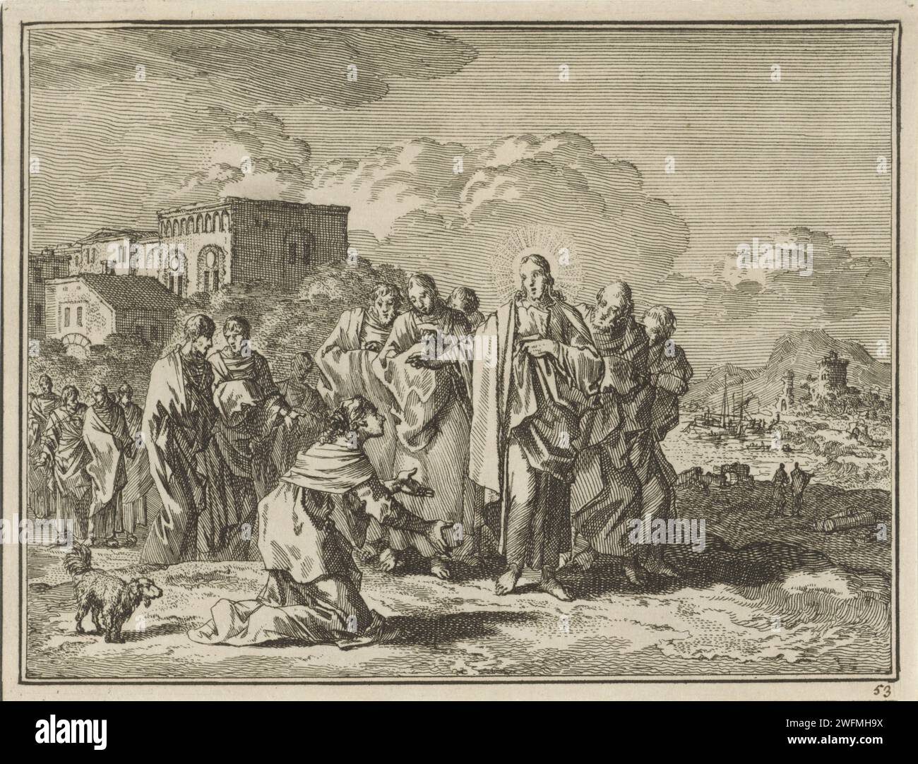 Christ And Wife Of Canaan Jan Luyken 1712 Print Amsterdam Paper