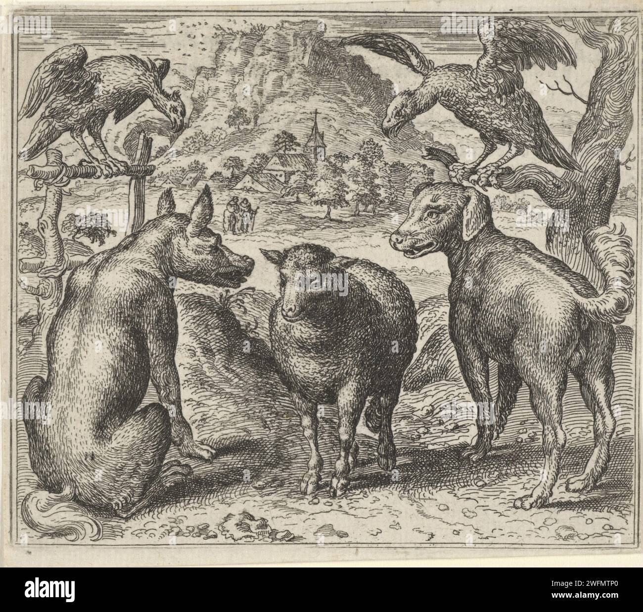 Fable of the Wolf and its lawsuit against the Schaap, Aegidius Sadeler ...