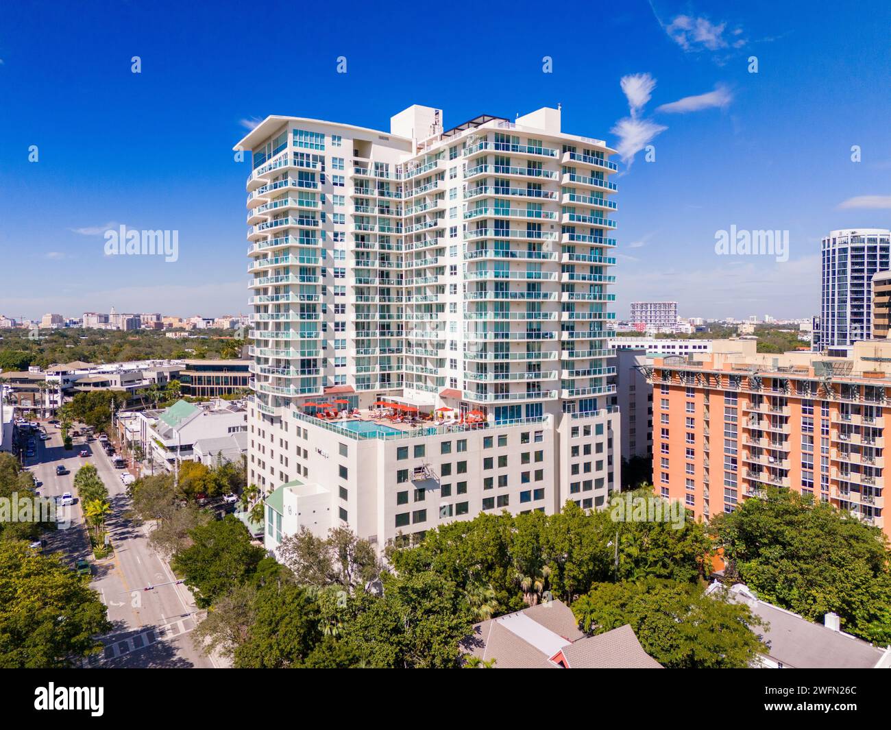 Coconut Grove, FL, USA January 30, 2024 Hotel Arya Coconut Grove