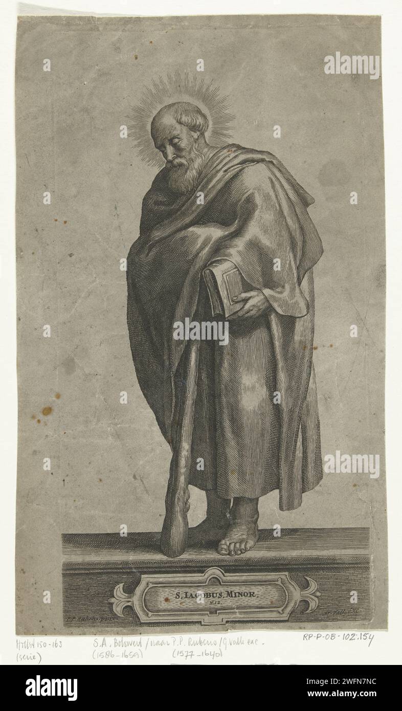 Holy Jakobus the lesser with club, 1596 1726 print paper engraving