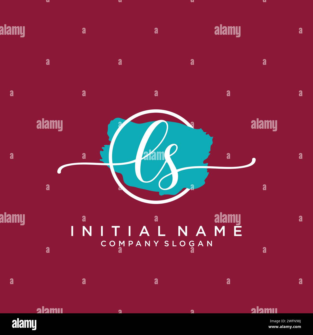 LS Initial handwriting logo with circle Stock Vector Image & Art - Alamy