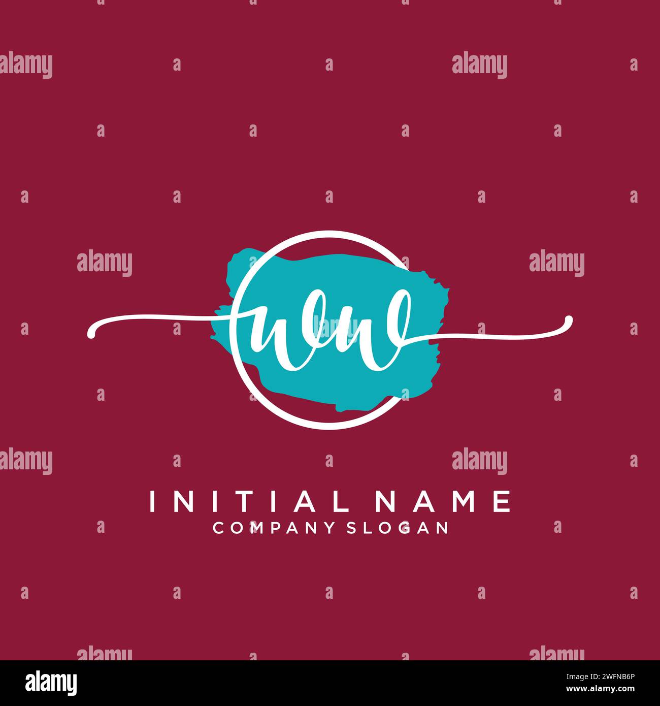 WW Initial handwriting logo with circle Stock Vector Image & Art - Alamy