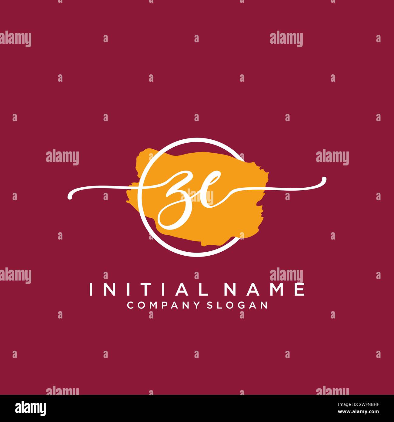 ZE Initial handwriting logo with circle Stock Vector Image & Art - Alamy