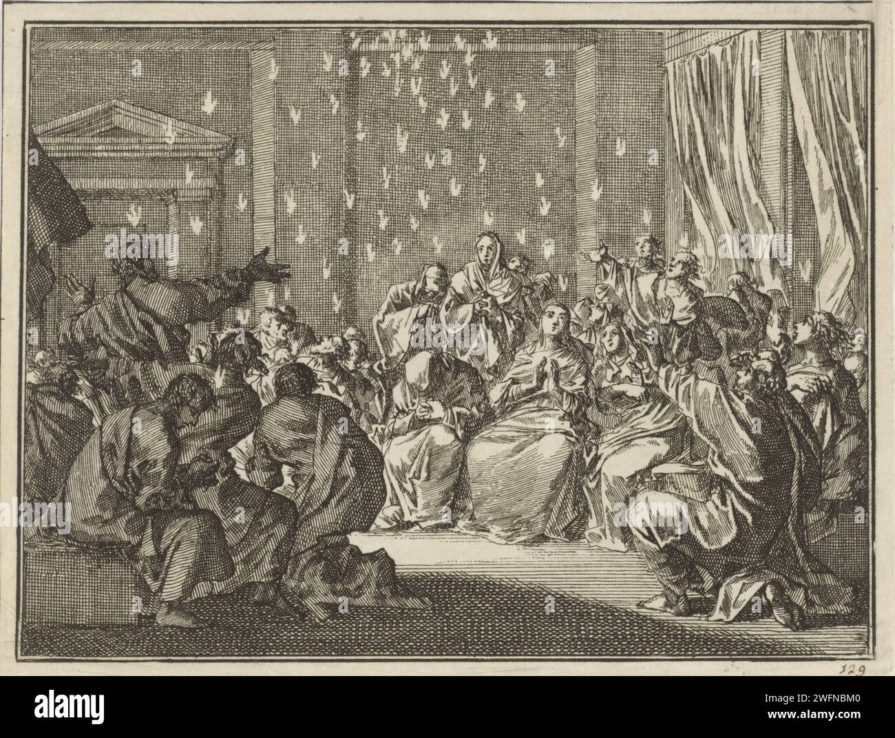 Exit of the holy spirit jan luyken 1712 print amsterdam paper etching