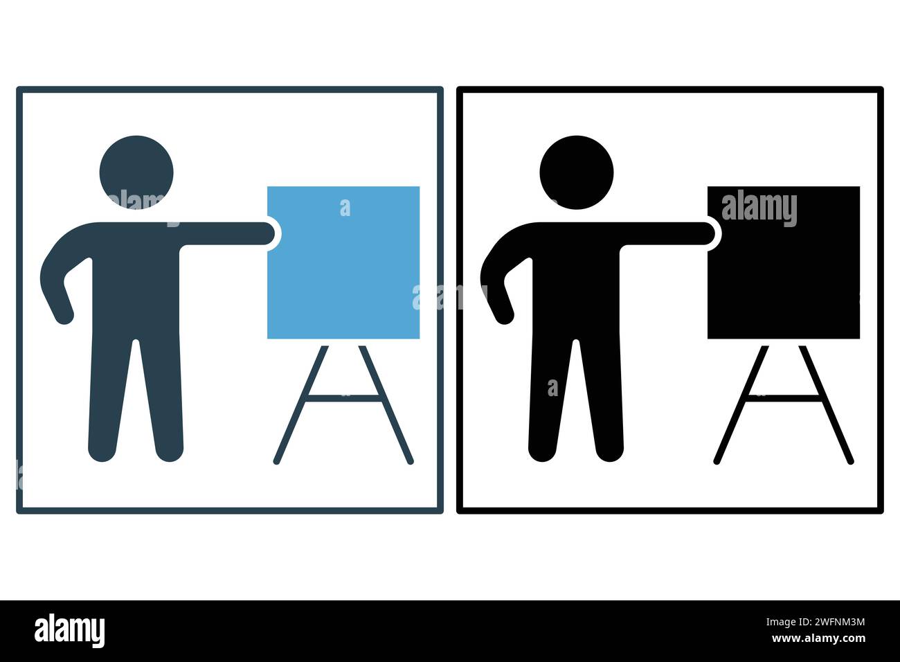 Teacher icon. icon related to education. solid icon style. element illustration Stock Vector