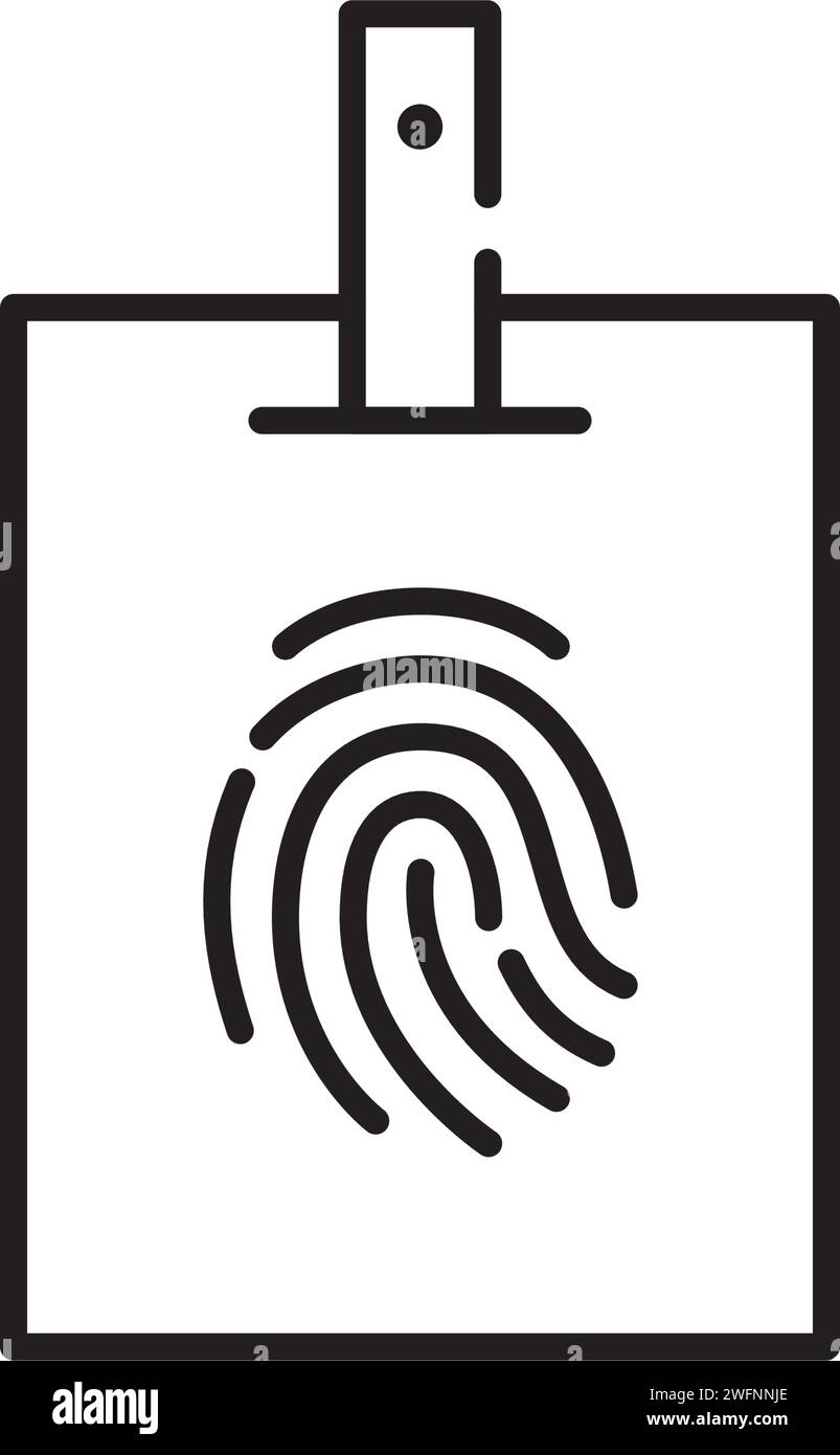 Biometric identity verification. Pixel perfect icon Stock Vector