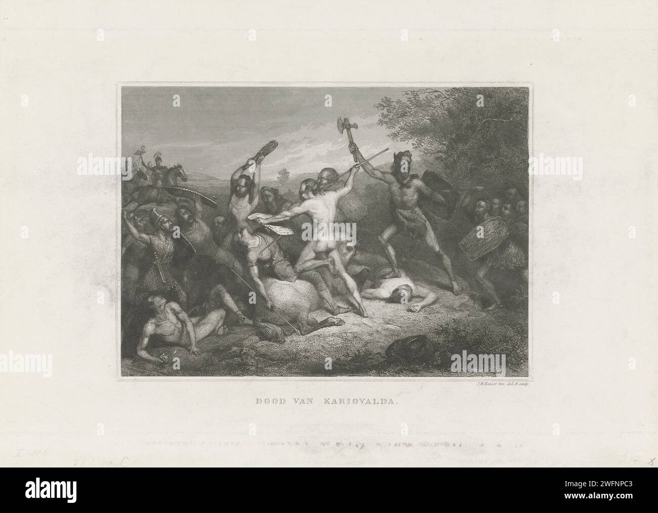 Death of KariOverda, Johann Wilhelm Kaiser (I), 1840 - 1884 print The ...