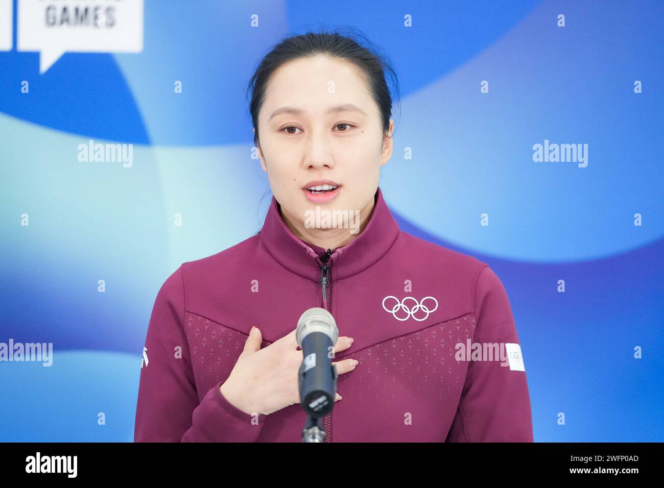 Zhang Hong, FEBRUARY 1, 2024 At Main MediaCenter during the Gangwon