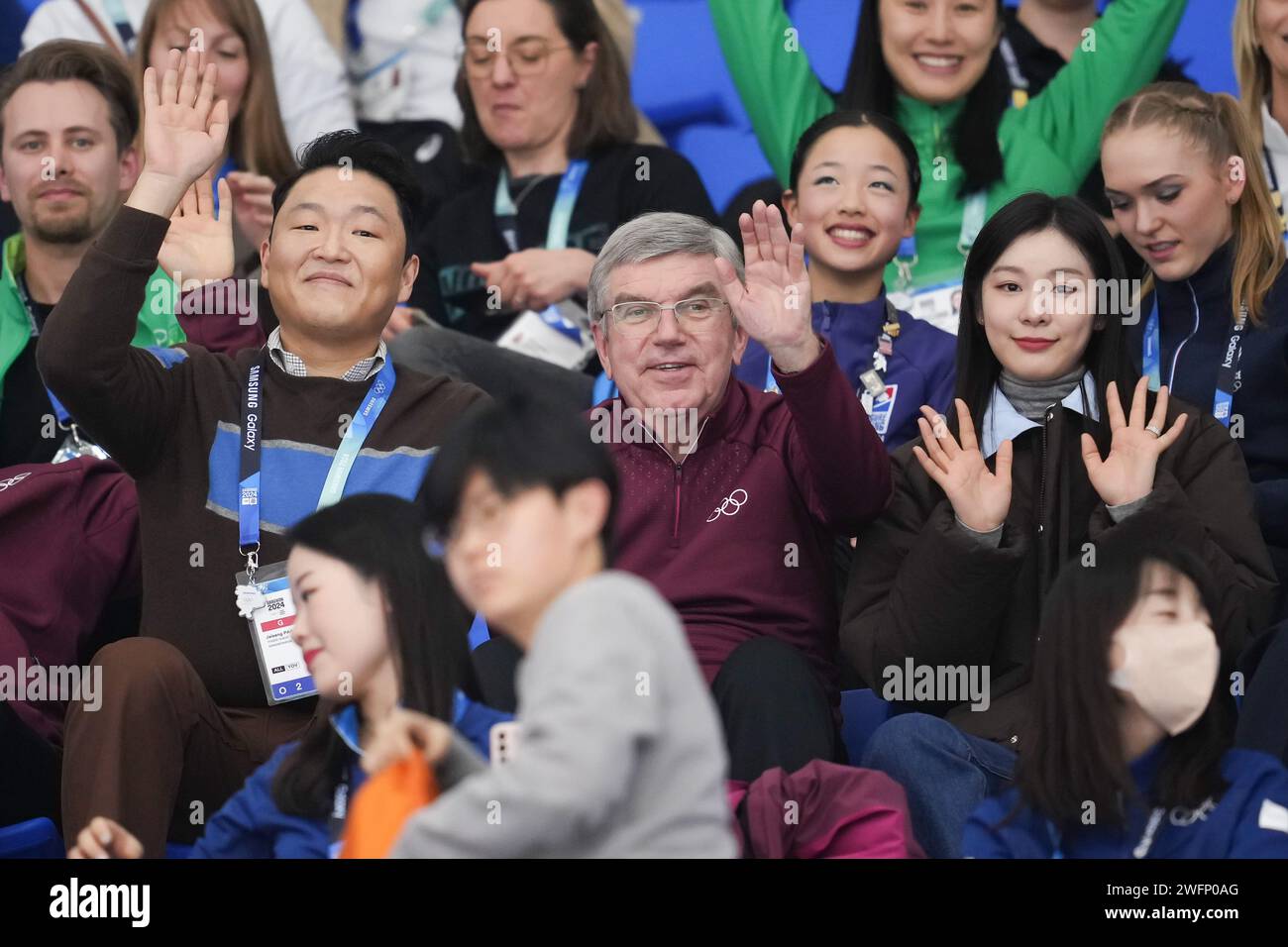 (L-R) Thomas Bach, Kim Yuna, JANUARY 30, 2024 - Figure Skating : Women ...