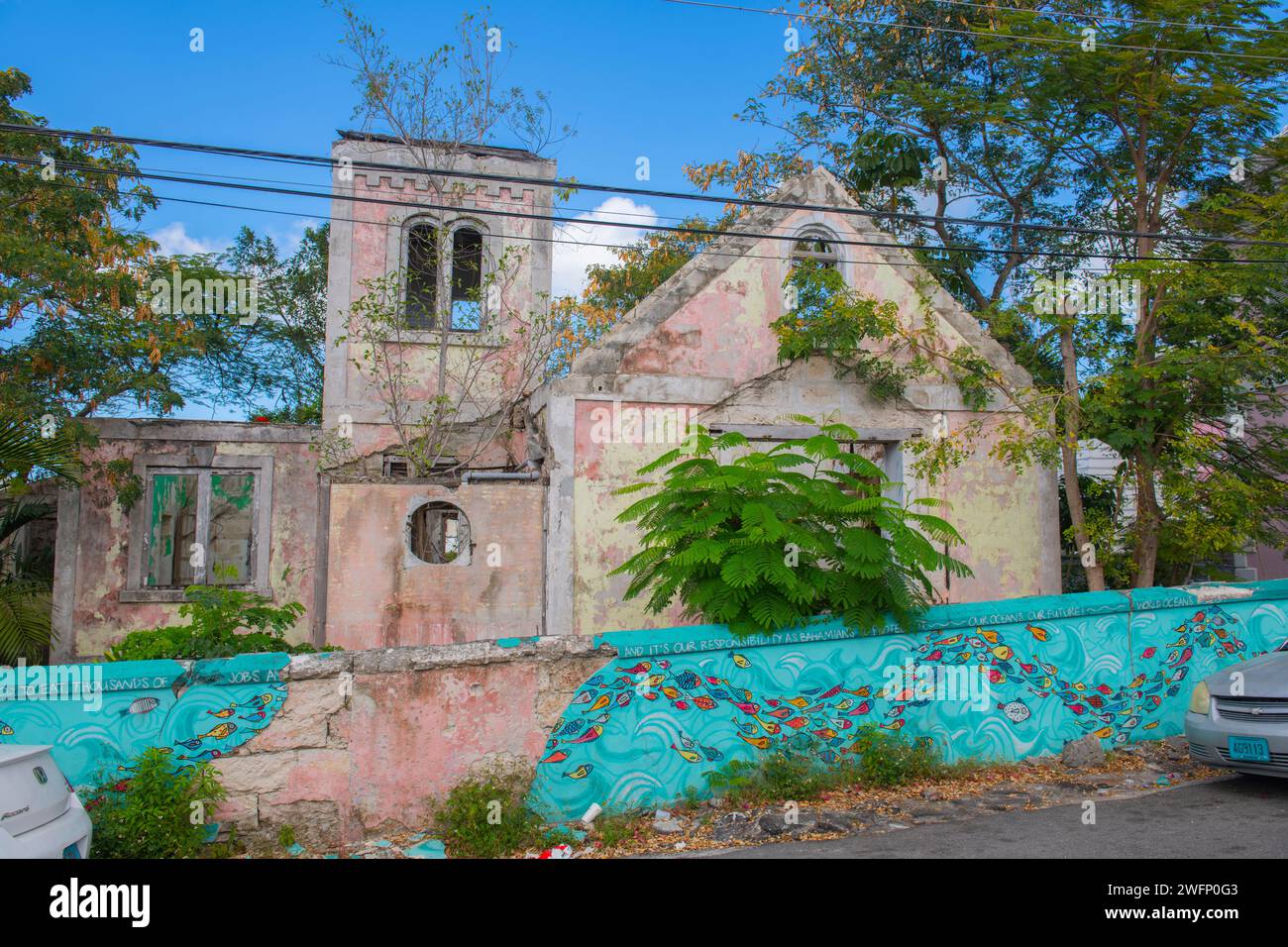 St. Francis Xavier Cathedral in historic downtown Nassau, New