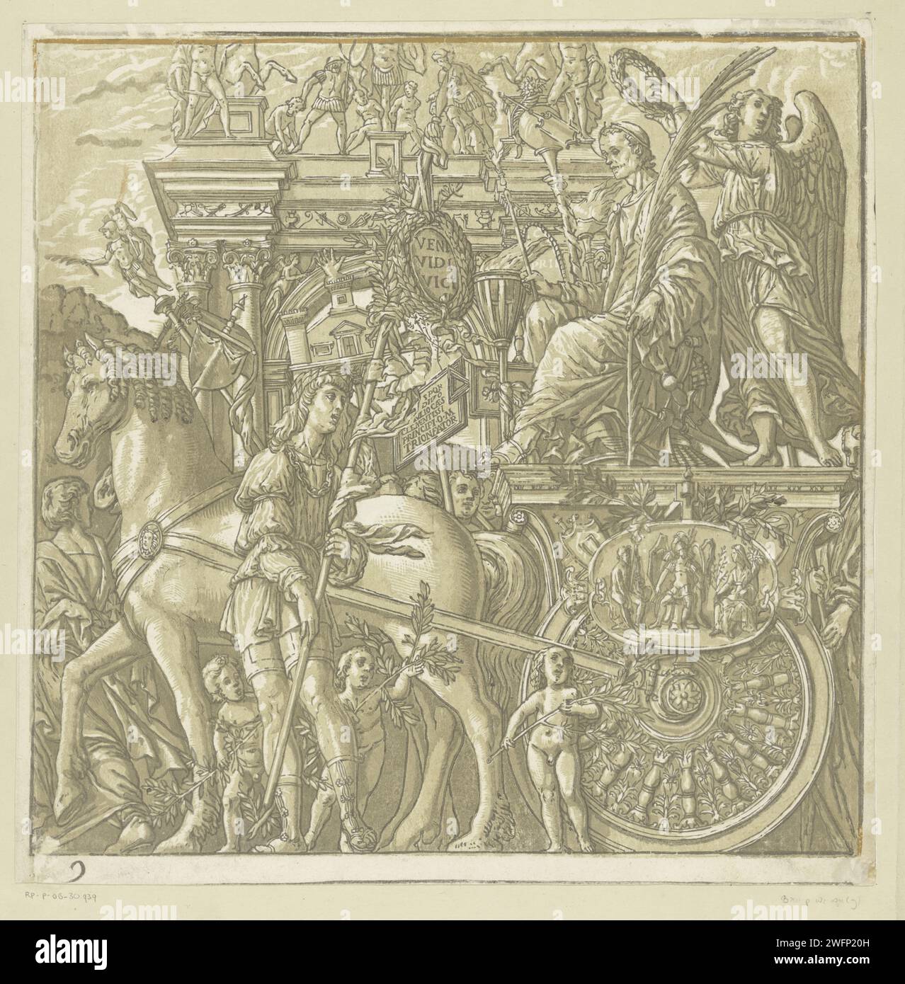 TRIOMFTOCHT van Julius Caesar, Andrea Andreani, After Bernardo Malpizzi ...