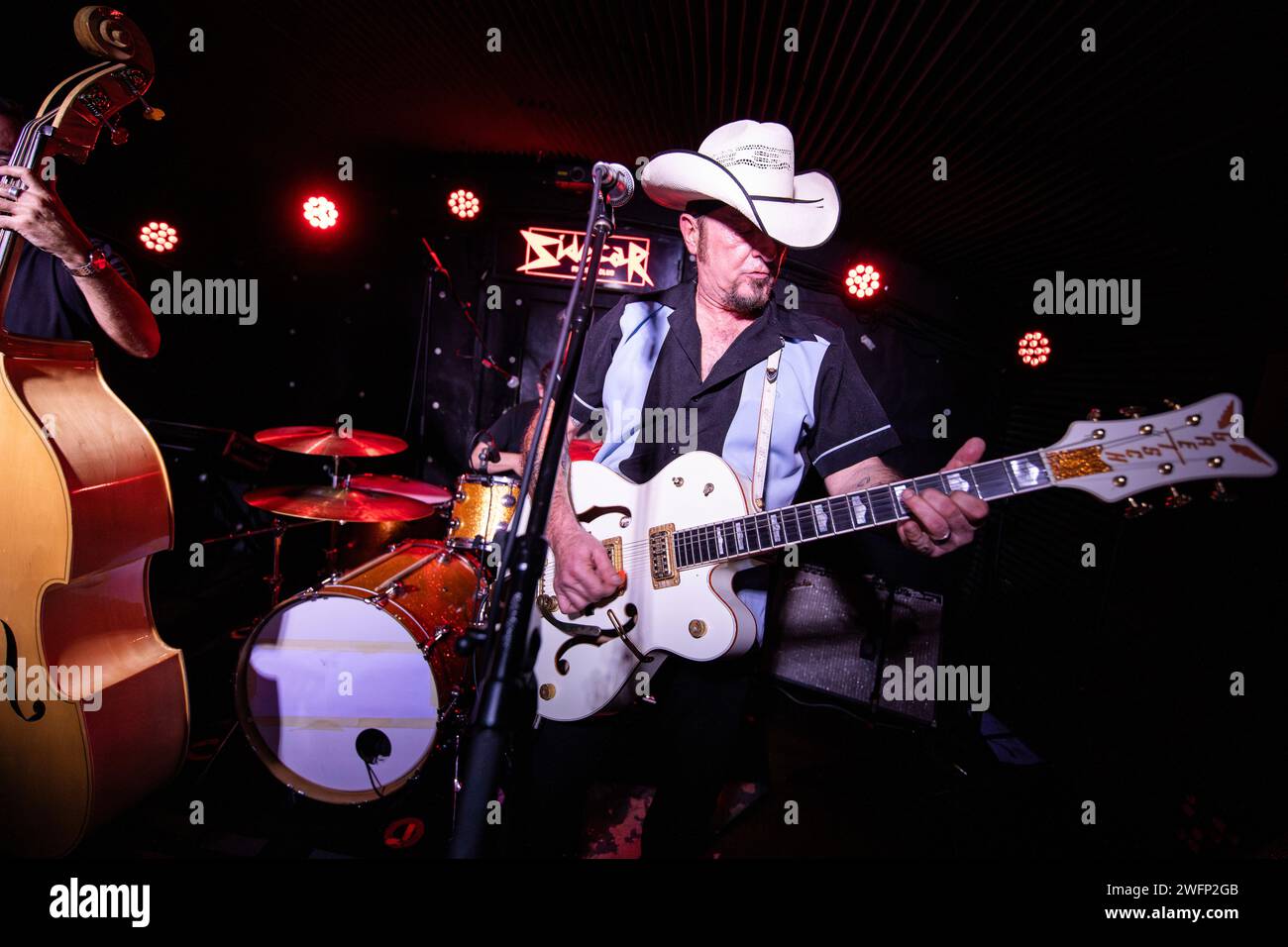 Barcelona, Spain. 2024.01.31. Rebeldes '79 perform on stage during 'L'Ultim Ball' at Sidcar on January 31, 2024 in Barcelona, Spain. Stock Photo