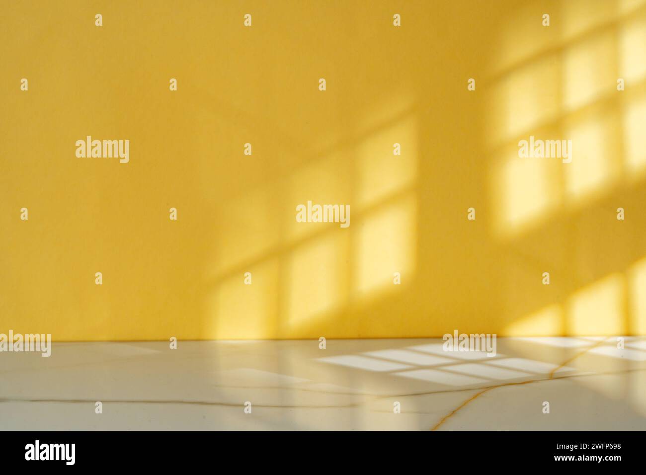 Ellow Window Backdrop Abstract shadow from the window on yellow background Stock Photo - Alamy