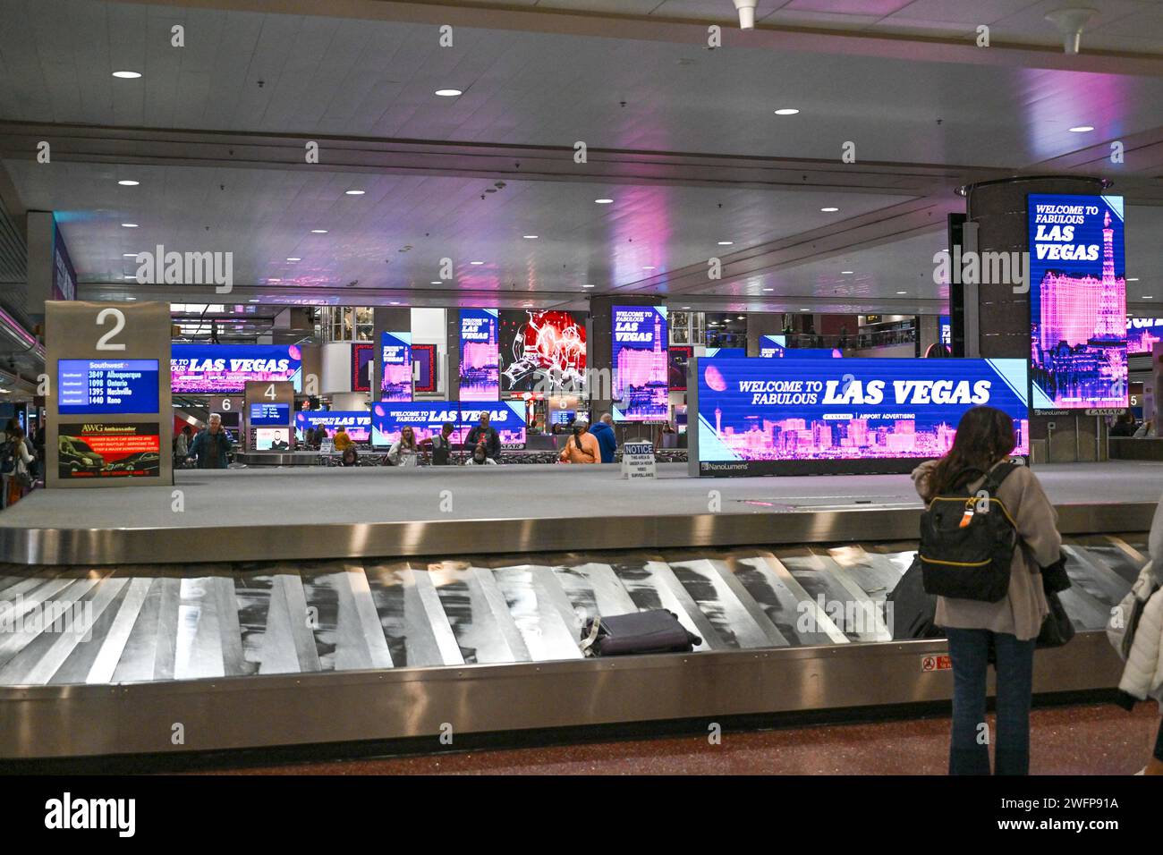 Baggage claim at Harry Reid International Airport, Tuesday, Jan. 30