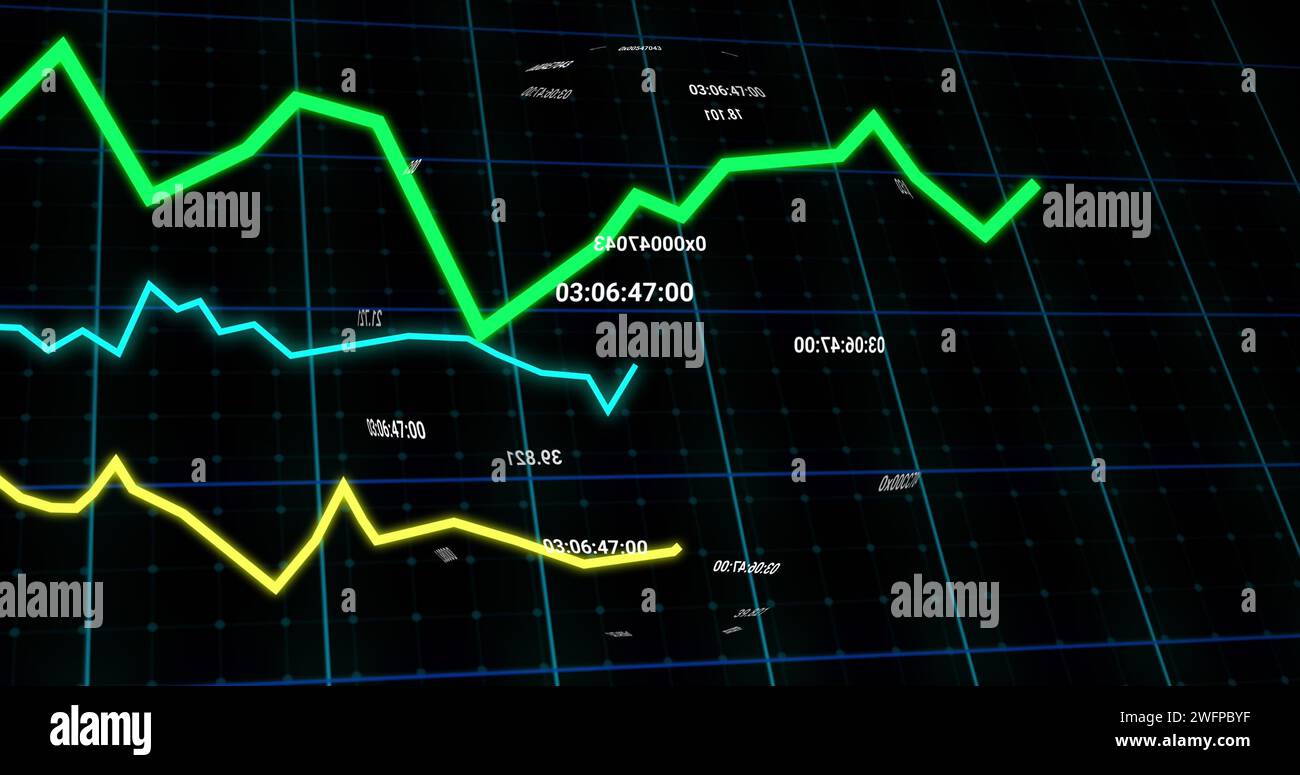 Animation data processing on graphs hi-res stock photography and images ...