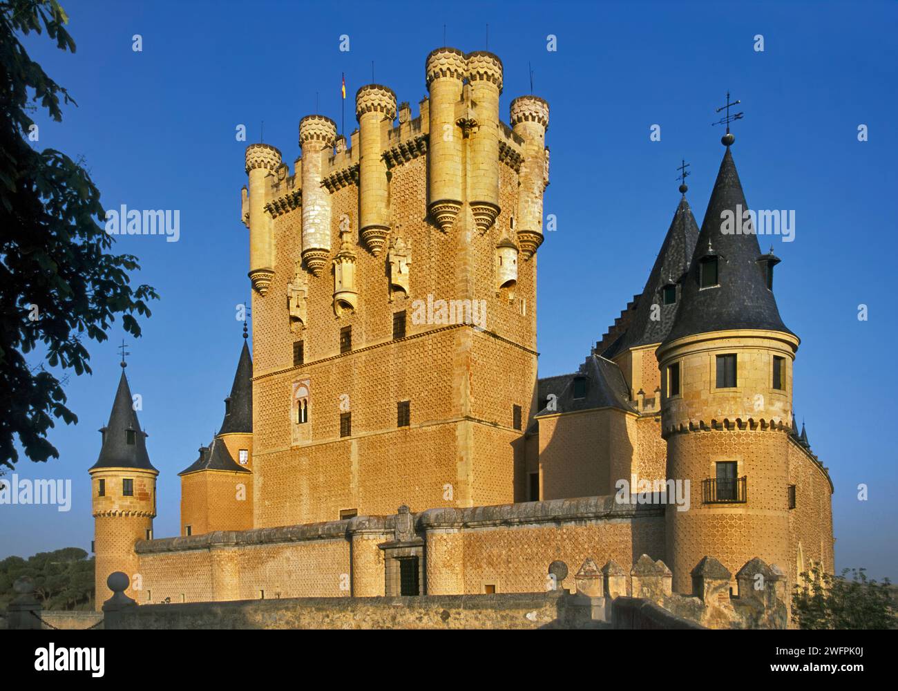 Alcazar, 12th century, in Segovia, Castile and León, Spain Stock Photo