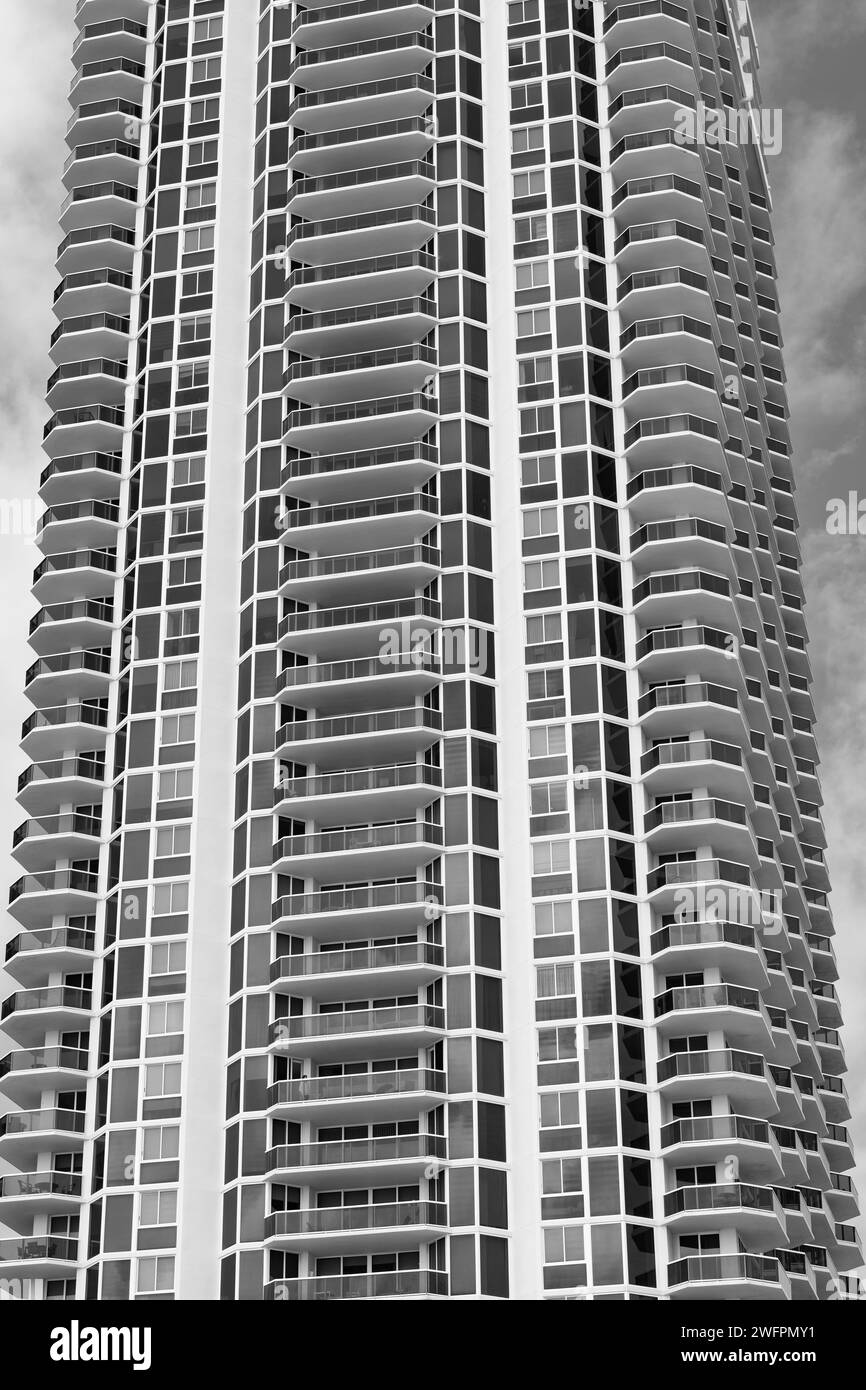 skyscraper architectural multistory building in miami downtown Stock ...