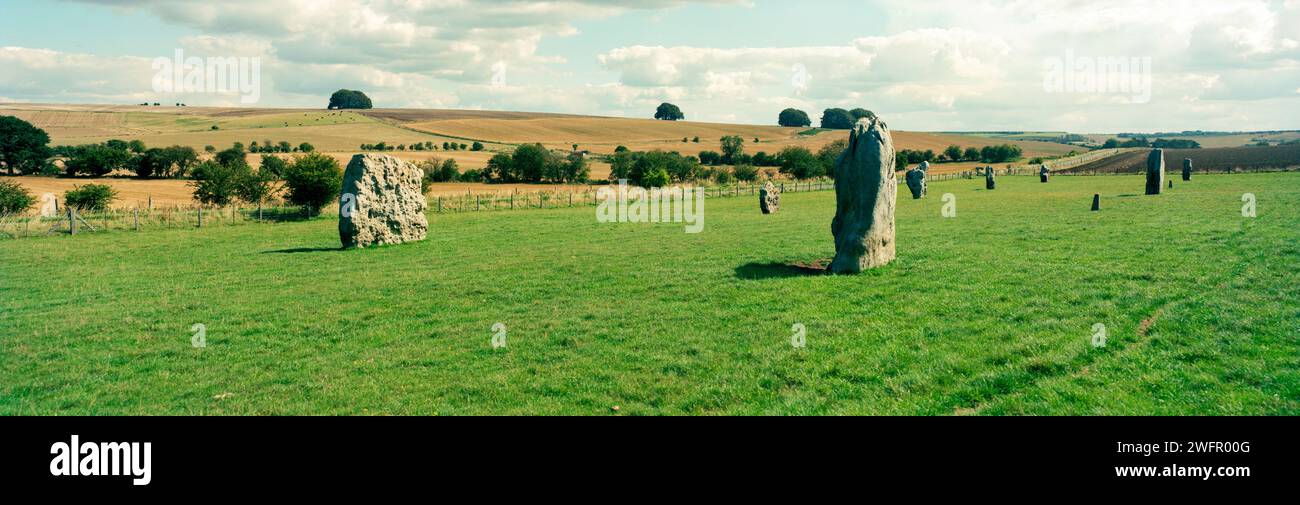 Lanscape at Avebury, Wiltshire, UK Stock Photo
