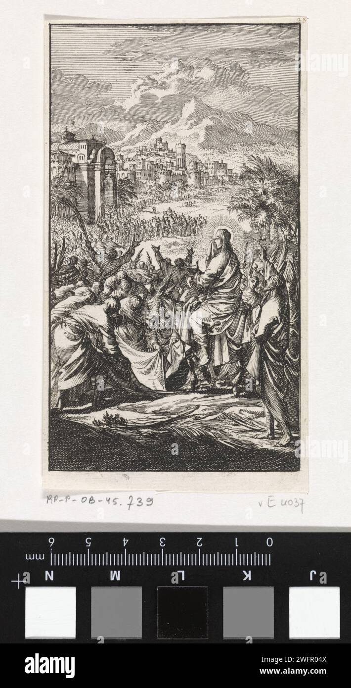 Entry Into Jerusalem Jan Luyken 1712 Print Amsterdam Paper Etching Entry into jerusalem jan luyken 1712 print amsterdam paper etching