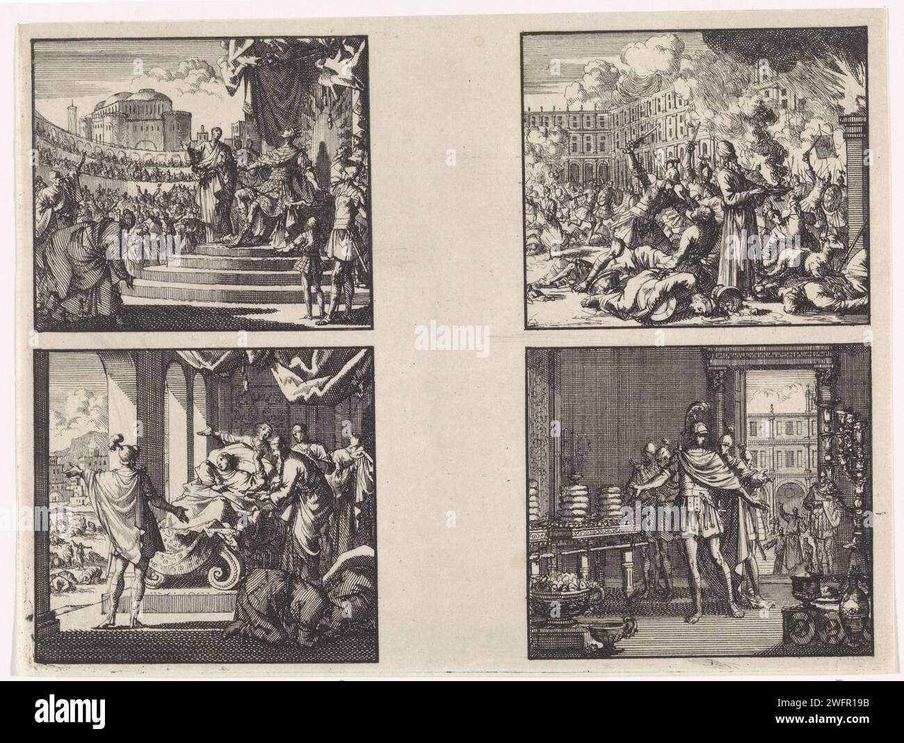 King Agrippa sees an owl above his throne / king Agrippa dies