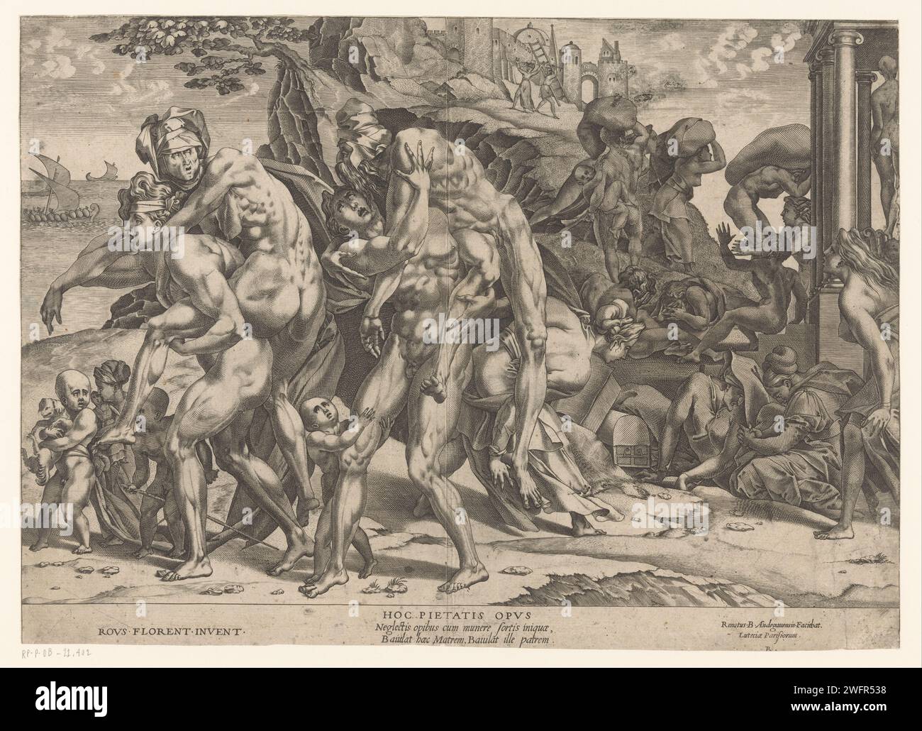 Amphinomus and Anapias save their parents from the fire of Catania ...