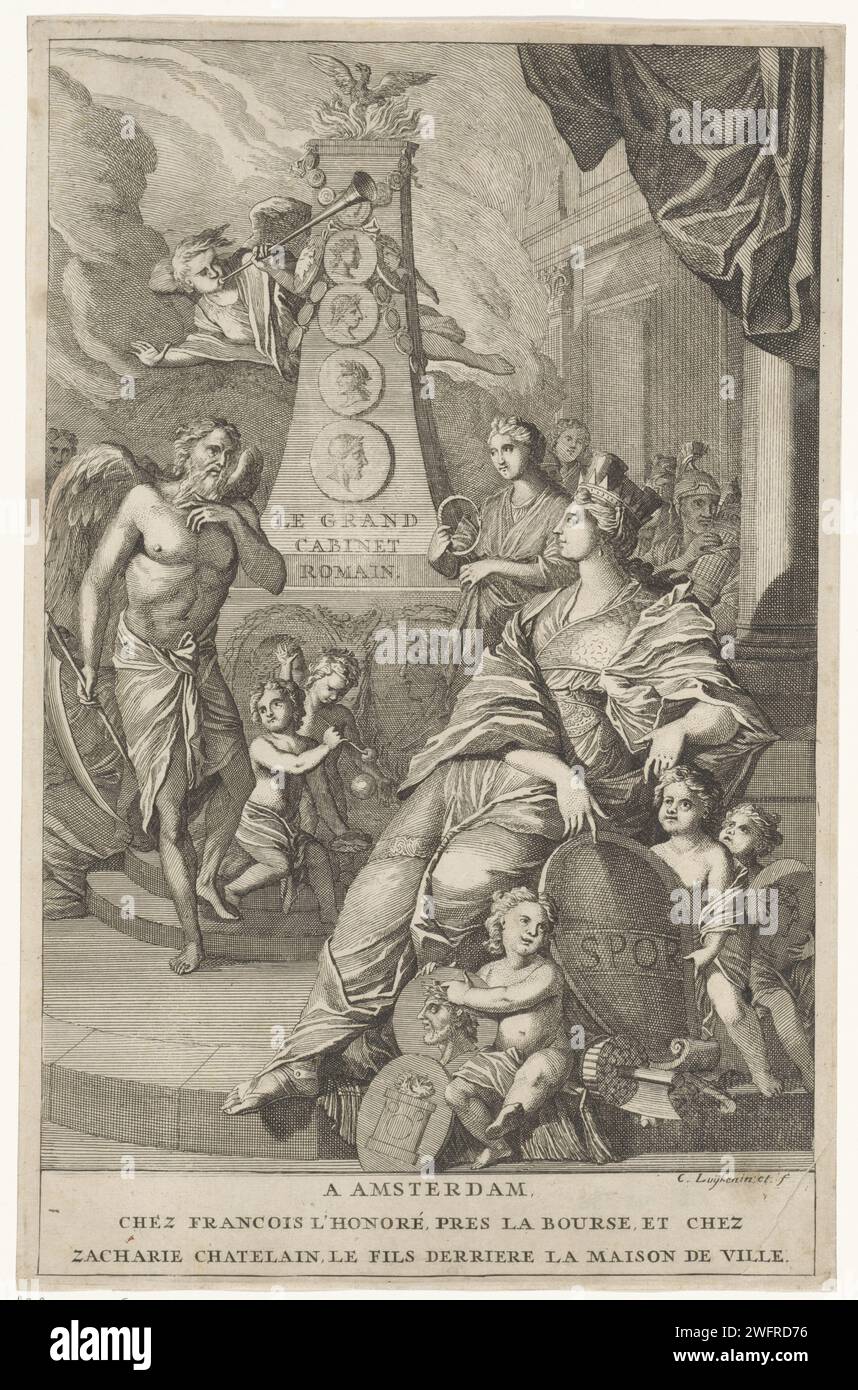 Title page for Michel Ange de la Chausse Le Grand Cabinet Romain 1706 Stock Photo Alamy