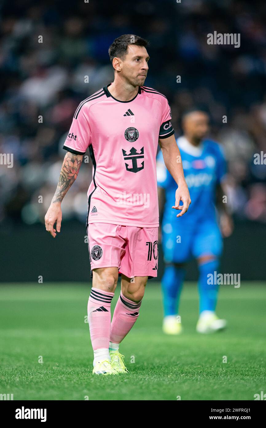 Lionel Messi #10 of Inter Miami FC in action during the Riyadh Season ...