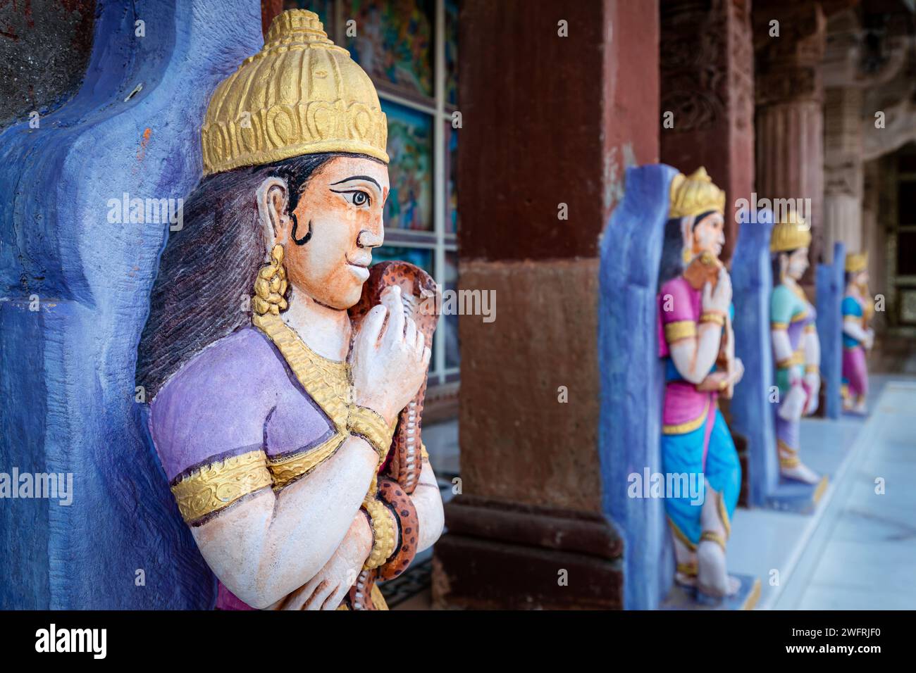 Details from the Mahavira Jain Temple In Osian or Osiyan, Rajasthan, India Stock Photo