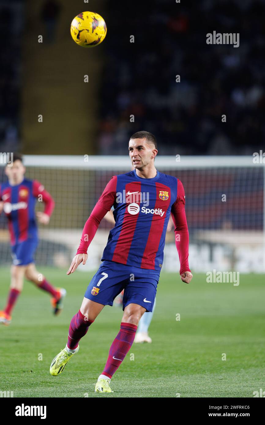 Barcelona, Spain. 31st Jan, 2024. Ferran Torres in action during the LaLiga EA Sports match between FC Barcelona and CA Osasuna at the Estadi Olimpic Lluis Companys in Barcelona, Spain. Credit: Christian Bertrand/Alamy Live News Stock Photo