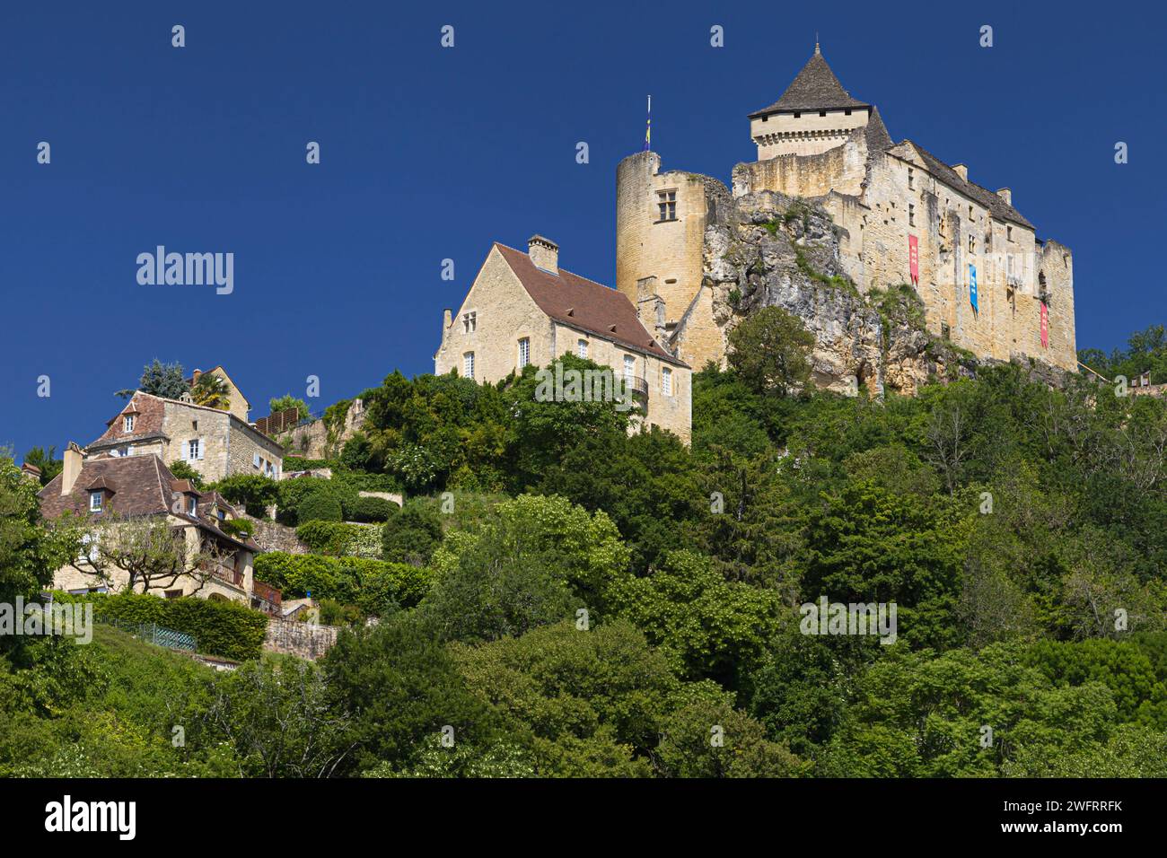 Chateau de Castelnaud, Dordogne, Nouvelle-Aquitaine, France. Stock Photo