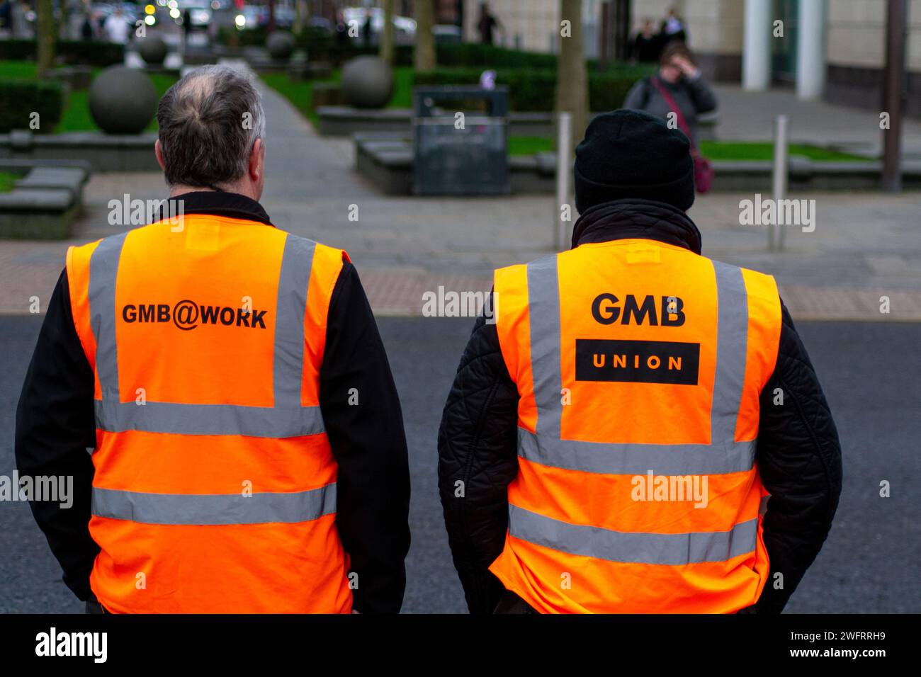 Belfast, United Kingdom, 01 02 2024, Translink workers across Northern Ireland take further industrial action Credit: HeadlineX/Alamy Stock Photo